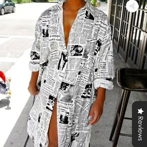 News paper print dresses brand new